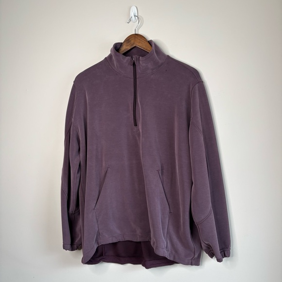 Lululemon Softstreme Half-Zip *Long Sequoia Purple Large - Picture 4 of 10